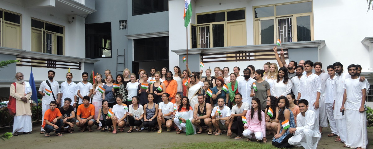 Indian Independence day celebration in rishikul yogshala