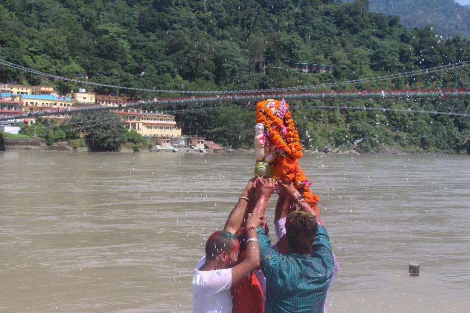 ganesha visarjan in rishikul yogshala